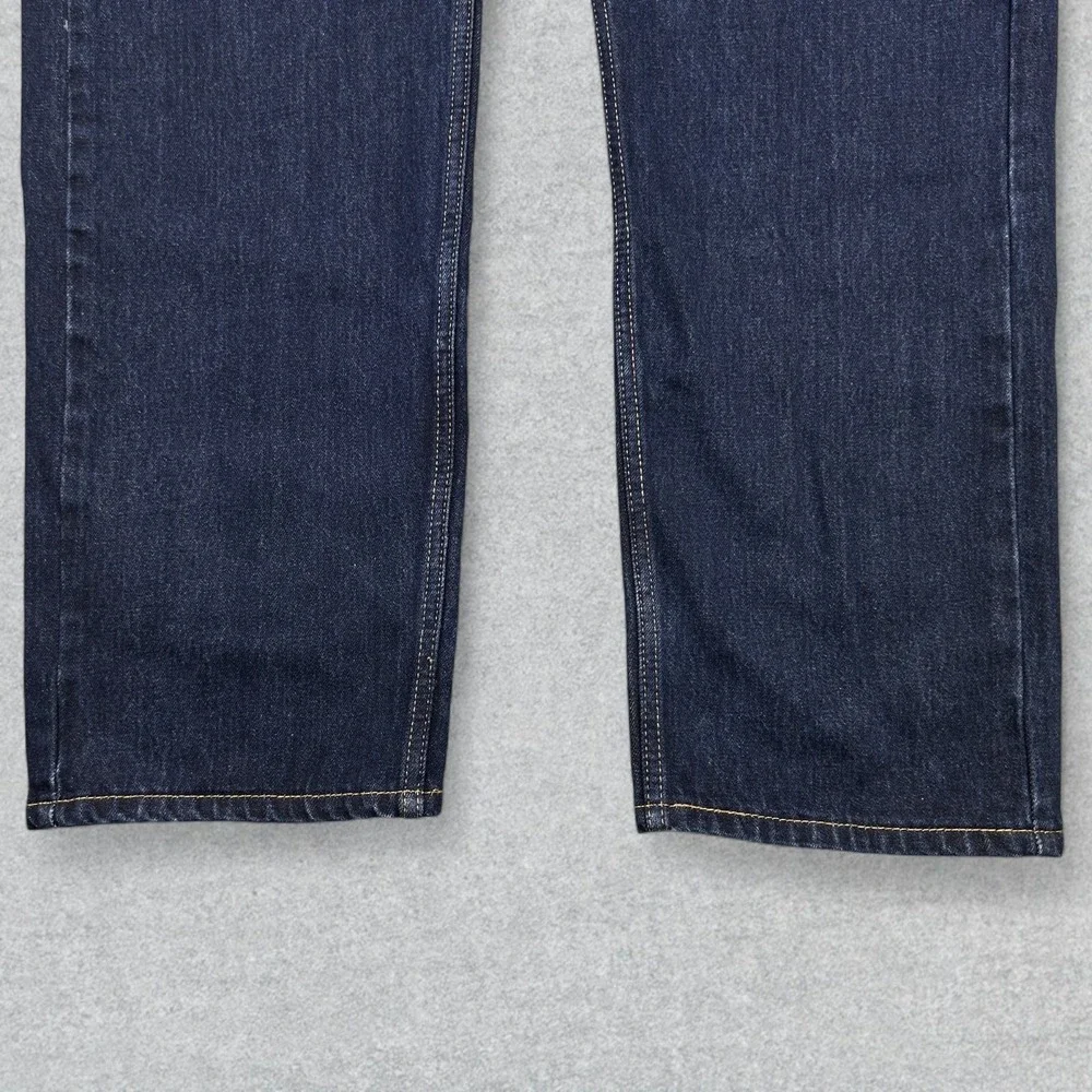 Levi's 505 Regular Fit Jeans Mens 40x30 Dark Indigo Blue Straight Leg Denim